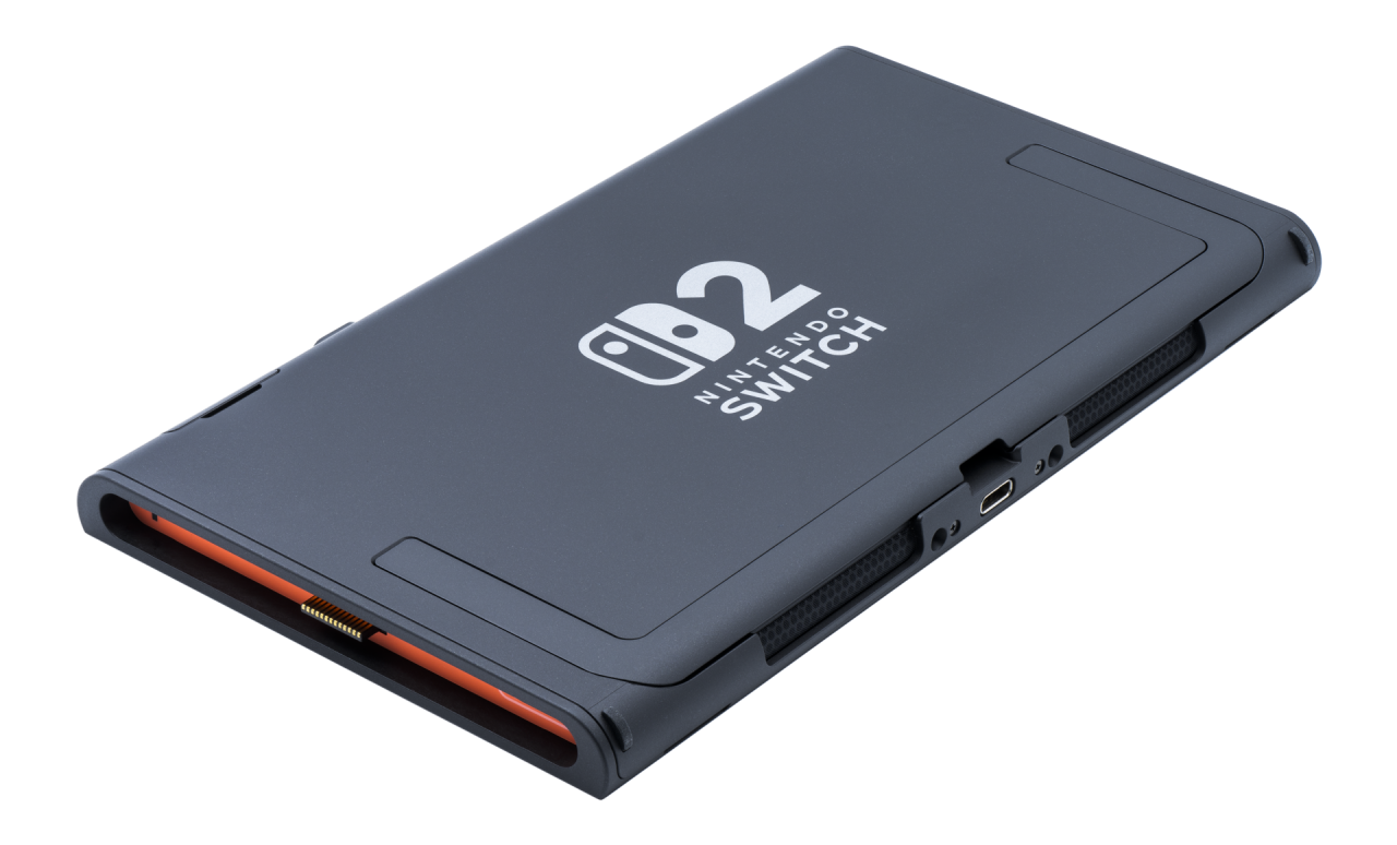 Switch 2 jailbreak: la parte posteriore della console Nintendo Switch 2