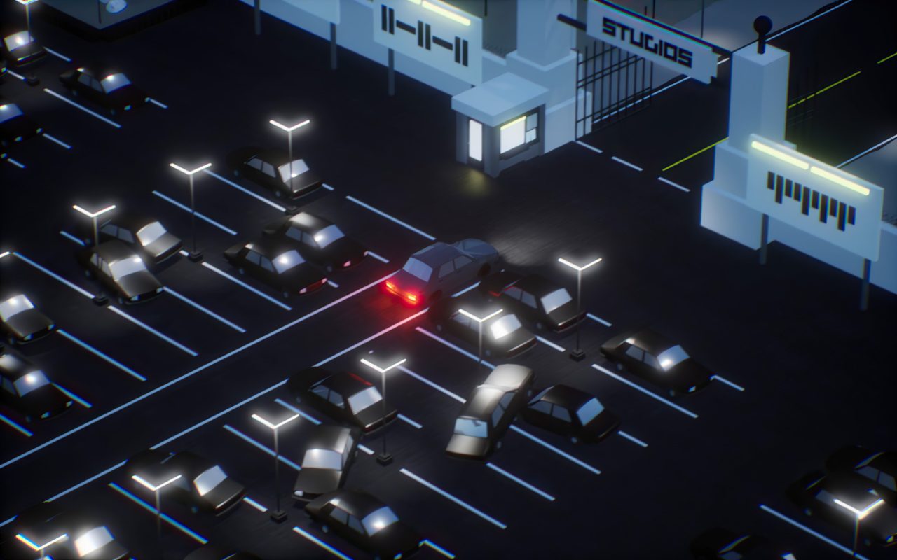 The Plane Effect trofei: il parcheggio del set cinematografico visto dall'alto