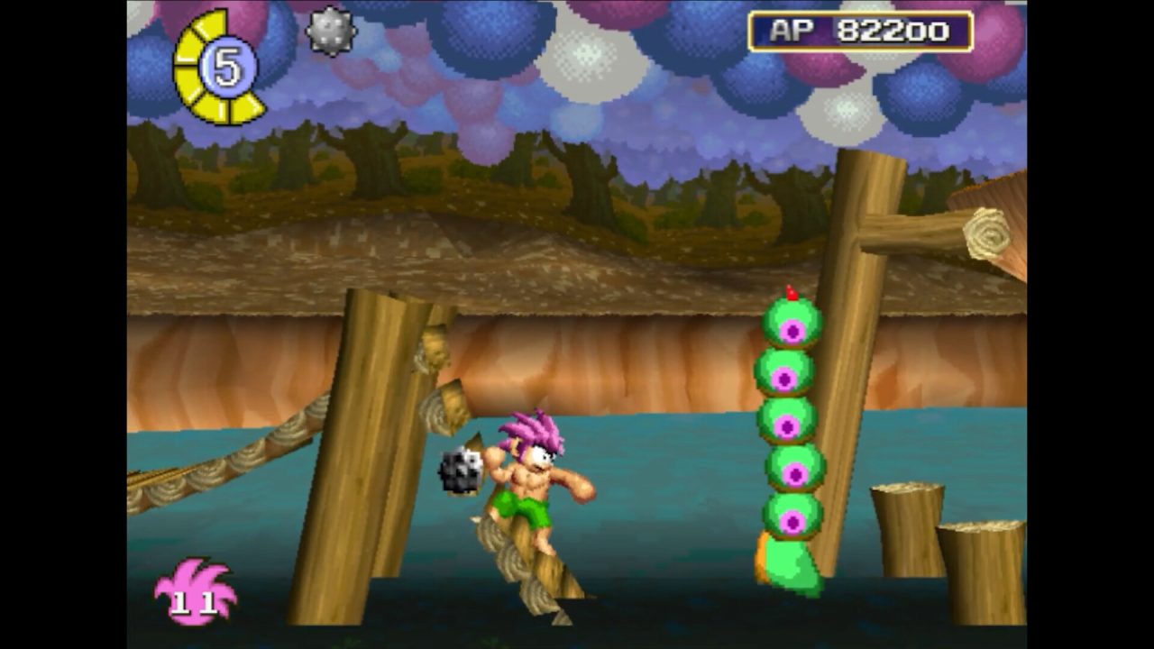 Platino di Tombi! Special Edition: Tombi nella foresta lungo il fiume
