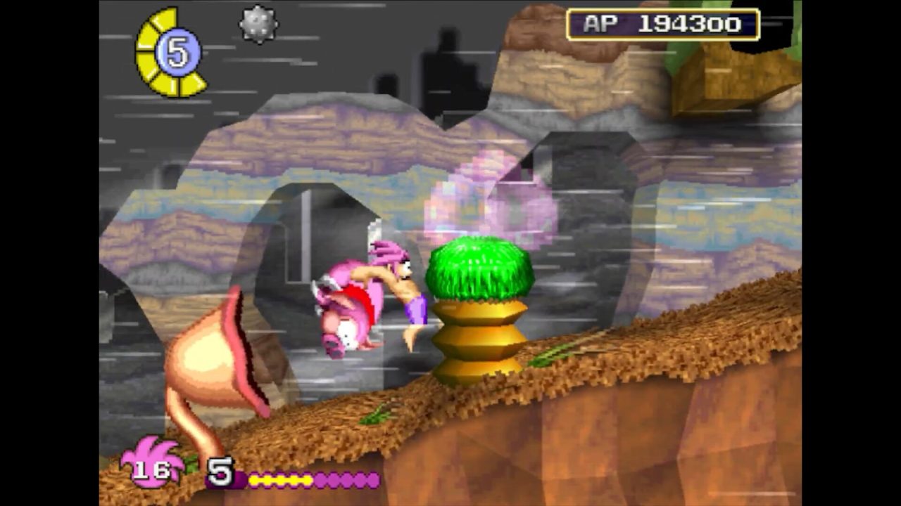 Tombi! Special Edition trofei: Tombi salta tra le piattaforme