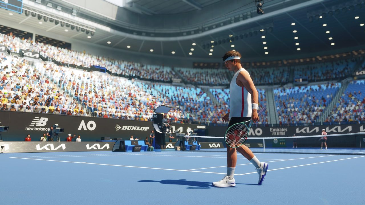 Platino di TopSpin 2K25: un tennista sul cemento dell'Australian Open