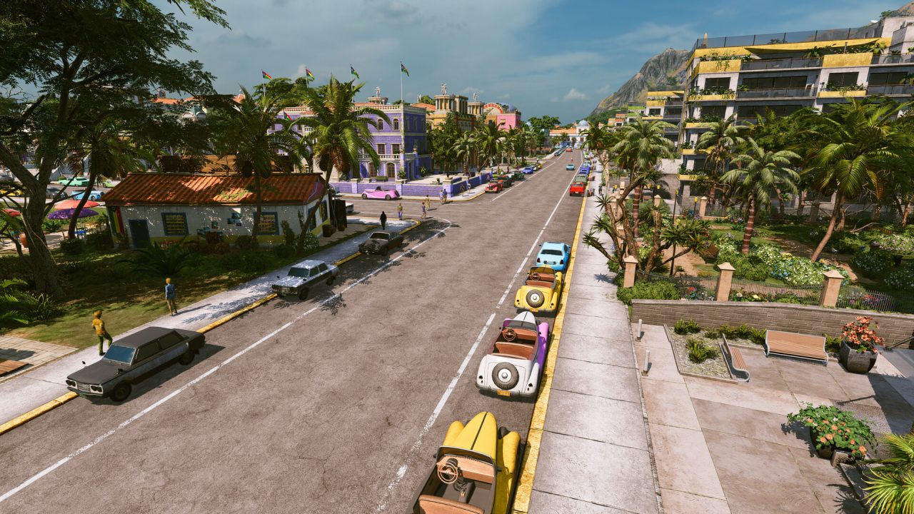 Tropico 7 Switch 2, una strada della capitale caraibica