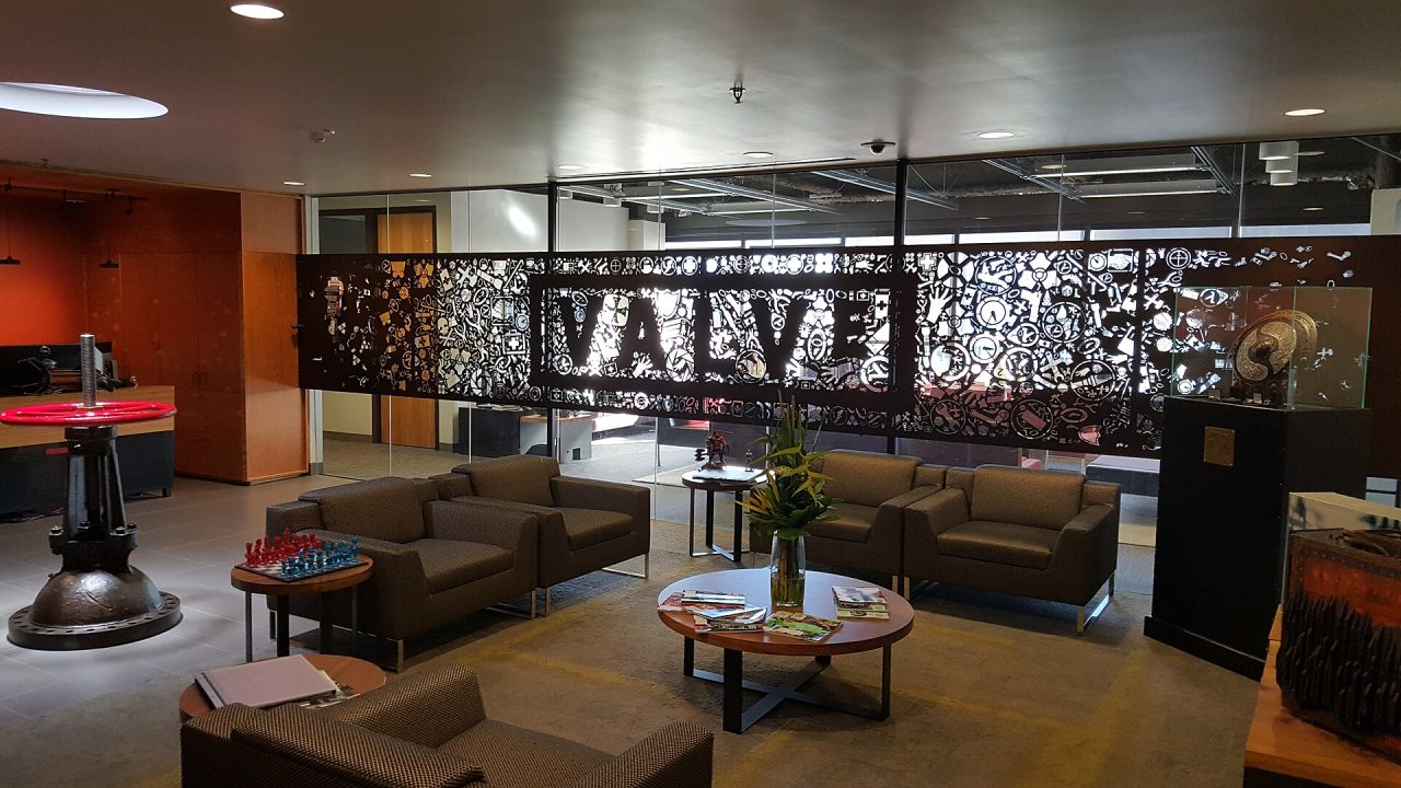 Ingresso degli uffici Valve, l'azienda dietro Steamworks