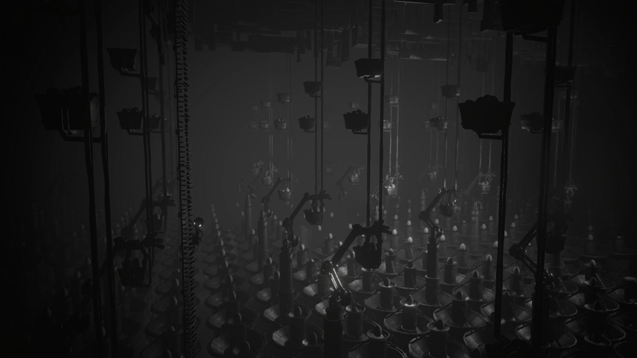 White Shadows trofei: un palcoscenico con riflettori e sedie nel buio